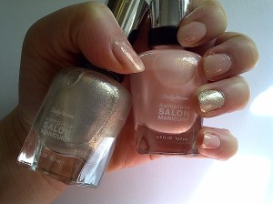 sally hansen perfect pair and bridal bling on the ring finger